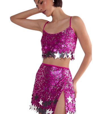 Limited Embellished Star Trim Mini Skirt