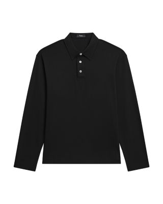 Relaxed Long Sleeve City Interlock Polo Shirt