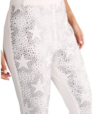 Star Diamante Tailored Flare Trousers