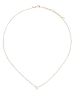 Diamond Mixed Cut Cluster Pendant Necklace in 14K Yellow Gold, 0.27 tcw