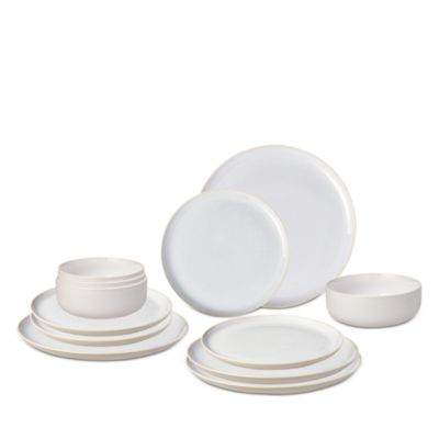Crafted Cotton 12 Piece Dinnerware Set, Service for 4