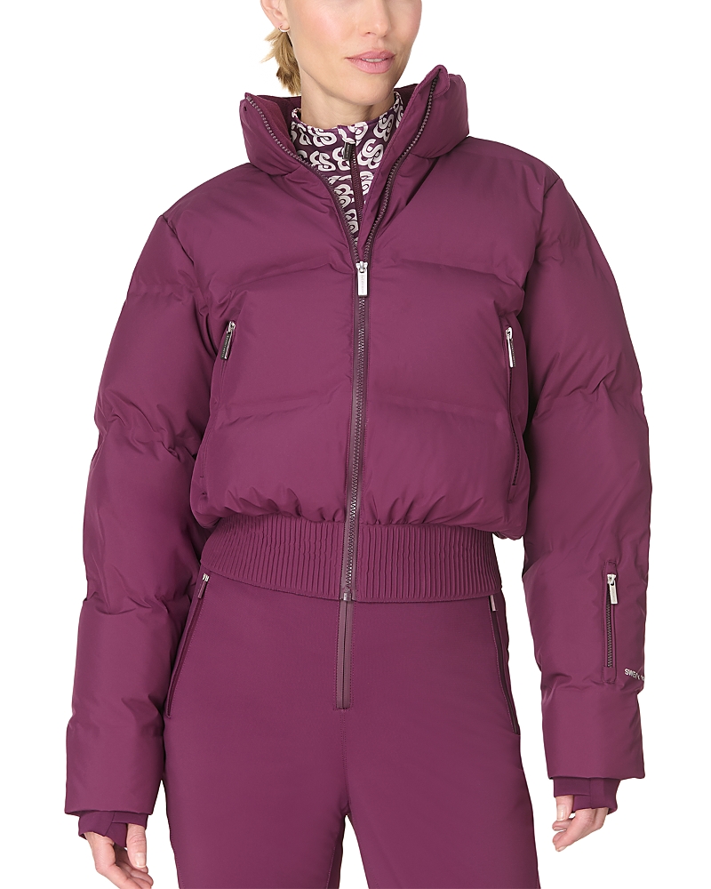 Sweaty Betty Cropped Waterproof Ski Jacket In Purple
