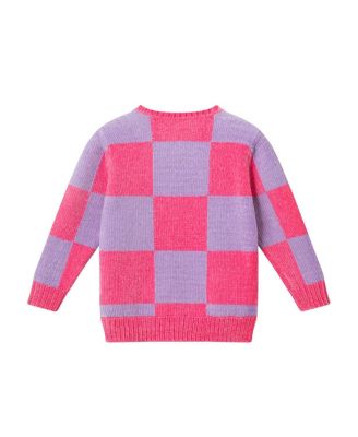 Girls&#39; Checkerboard Sweater - Little Kid