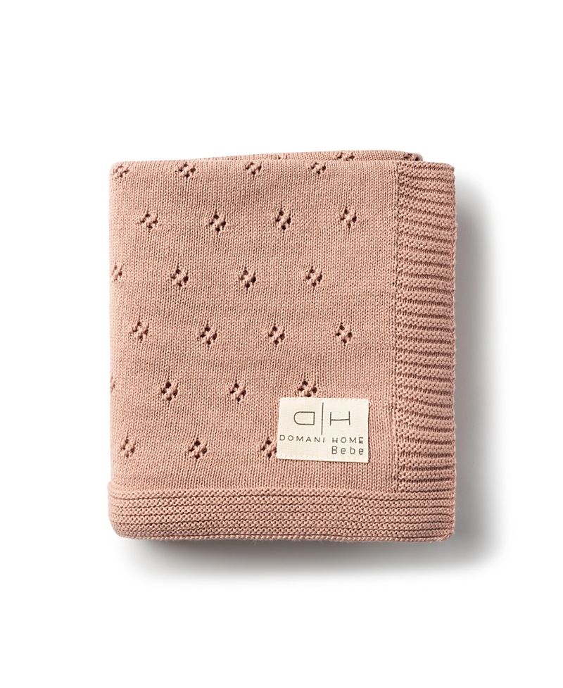 Domani Home Flower Pink Baby Blanket In Neutral