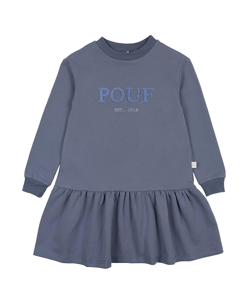 Pouf Sweater Dress In Blue