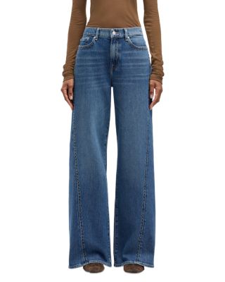 Twisted Lotta High Rise Wide Leg Jeans in Street Wise Wit