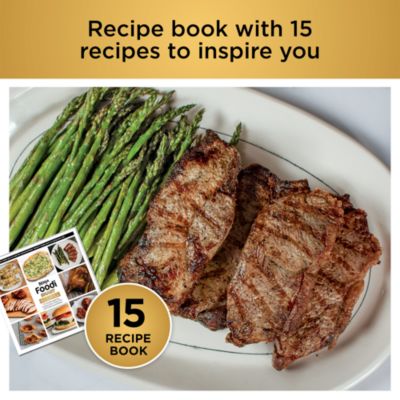 FG551 Foodi Smart XL 6 in 1 Indoor Grill with 4 Quart Air Fryer, Roast, Bake, Dehydrate, Broil, and Smart Cook System