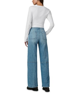 The Seamed Mia High Rise Wide Leg Jeans in Miraculous