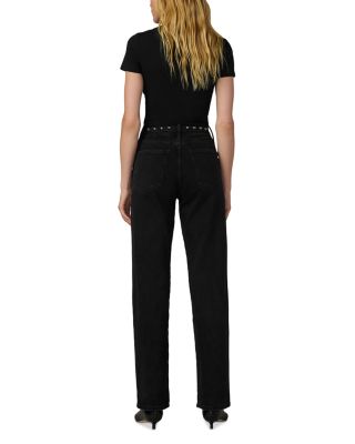 The Margot Studded Straight Jeans in Chic Shadow