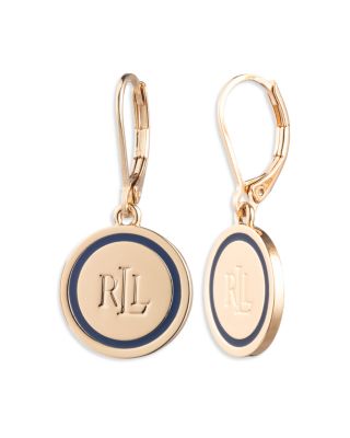 Framed Logo Drop Earrings