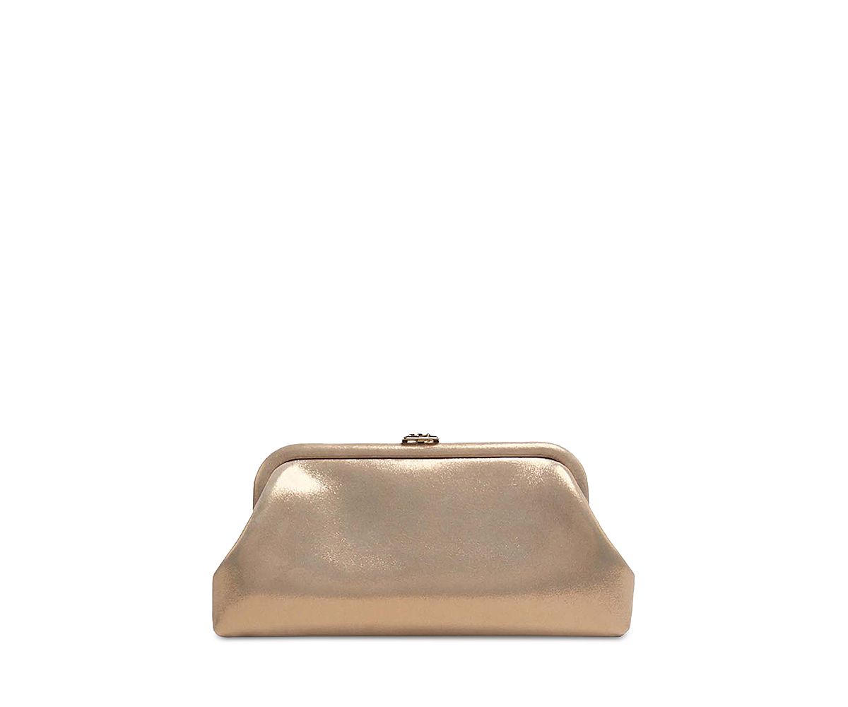 Jimmy Choo Skyler Shimmer Suede Clutch