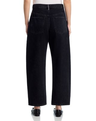 Lenox High Rise Barrel Jeans in Double Stone