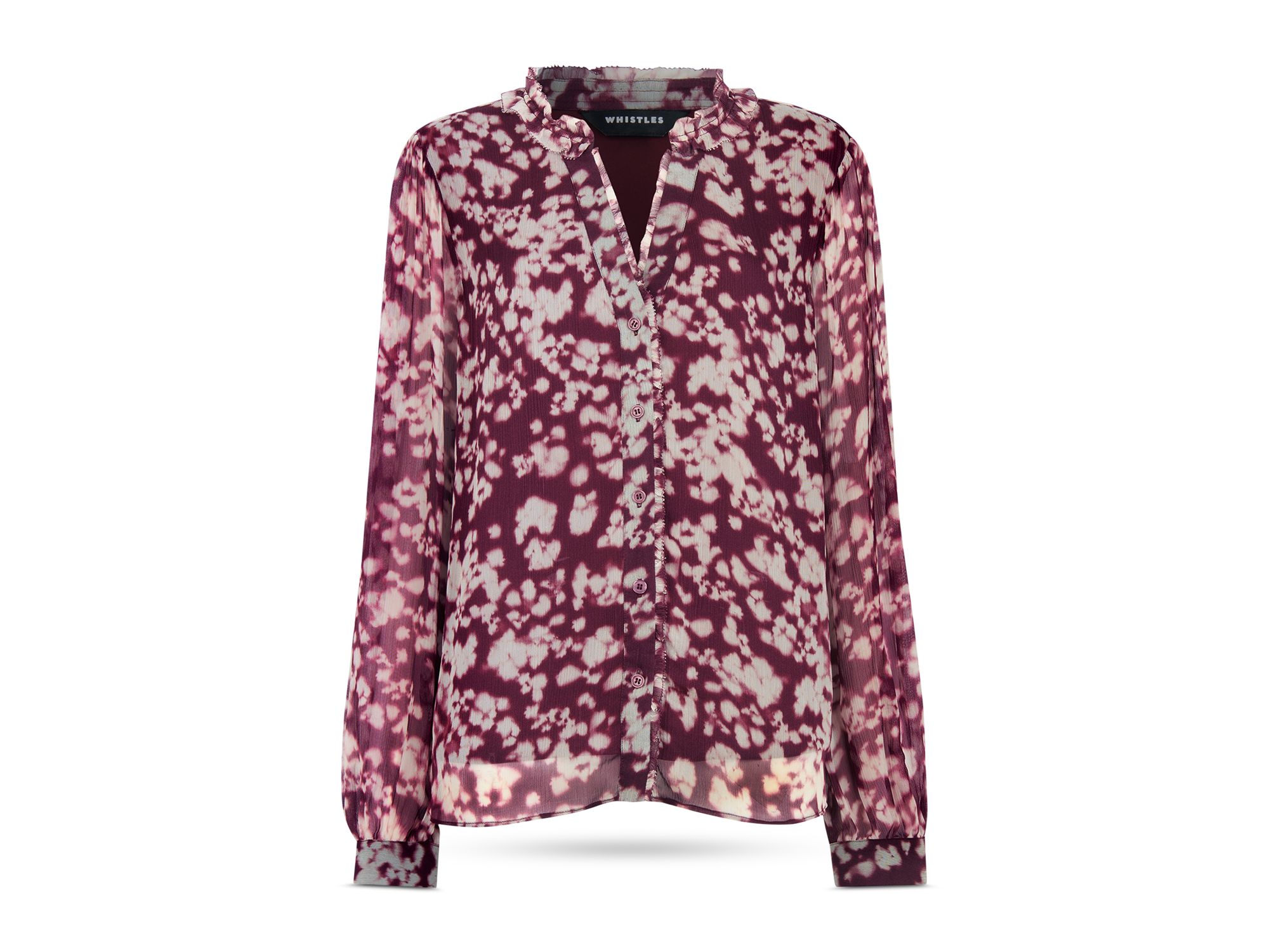 Inky Floral Long Sleeve Blouse — Image 5