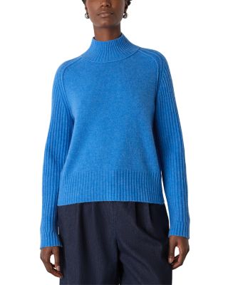 Wool Funnel Neck Knit Sweater