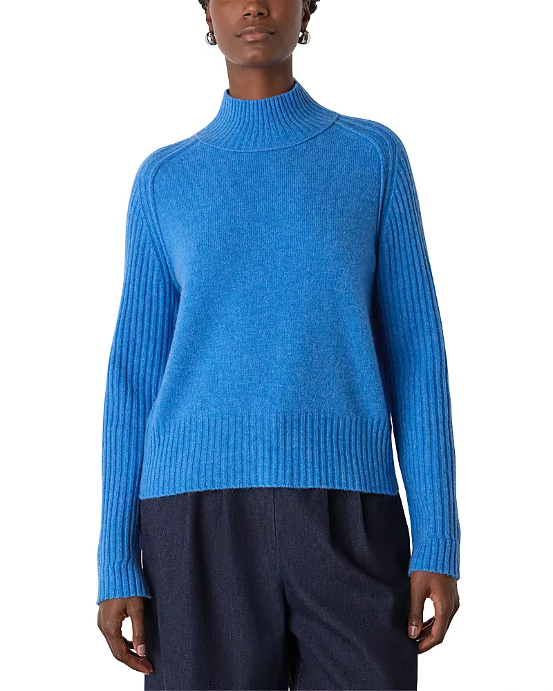 Whistles Wool Funnel Neck Knit Sweater
