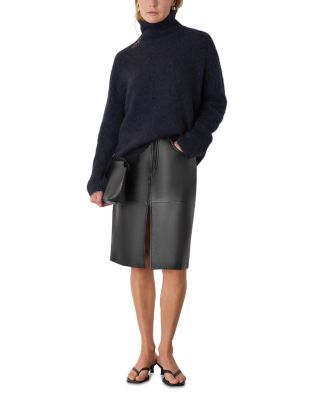 Alpaca Blend Funnel Knit Sweater