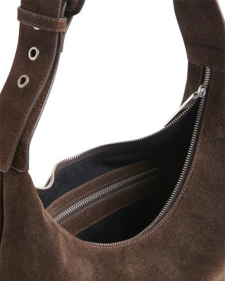 Sia Curved Suede Crossbody