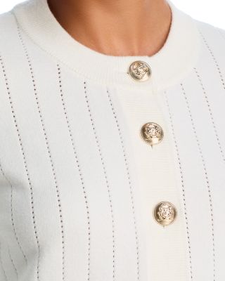 Long Sleeve Gold-Button Cardigan - Exclusive