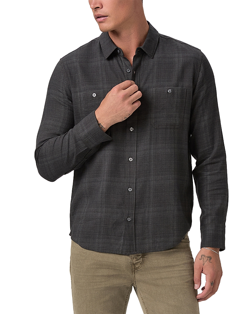 Paige Everett Plaid Shirt In Brown