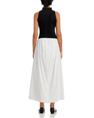 Ponte Mixed Media Maxi Dress