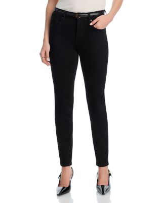 Mid Rise Skinny Jeans in Black - Exclusive