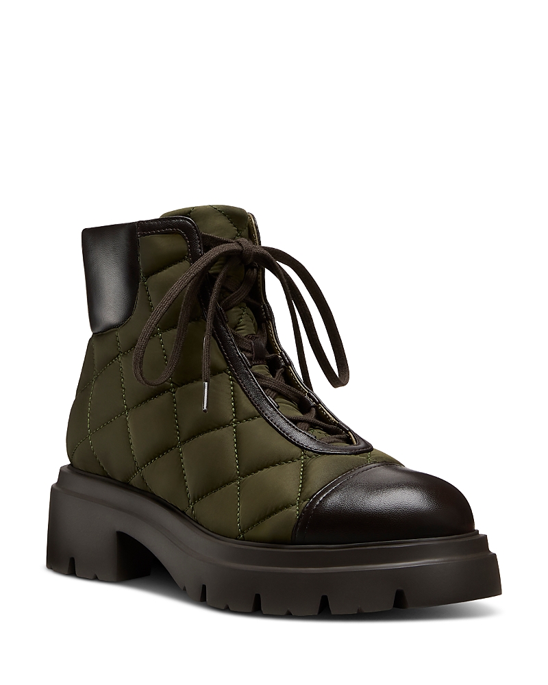 Stuart Weitzman Women's Hudson Quilted Boots In Green
