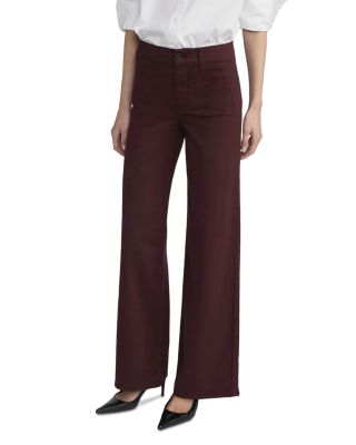 Le Slim High Rise Palazzo Jeans in Cabernet