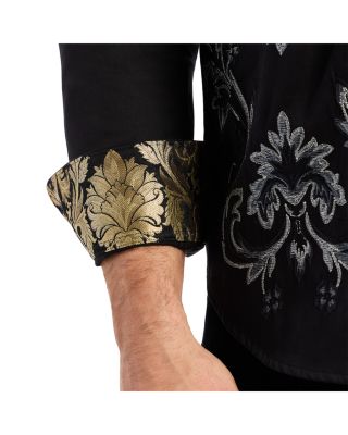 Lion&#39;s Shadow Embroidered Long Sleeve Woven Shirt