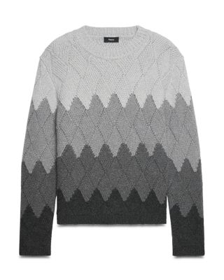 Wool Cashmere Faux Weave Sweater