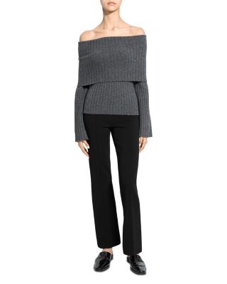 Foldover Off-the-Shoulder Sweater