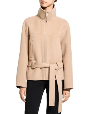 Cropped Wool & Cashmere Anorak Coat