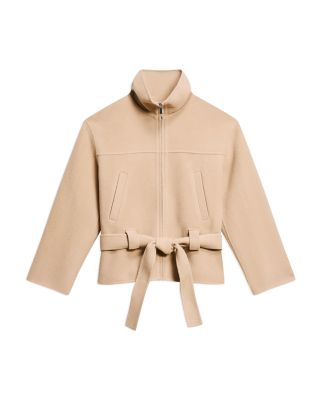 Cropped Wool & Cashmere Anorak Coat