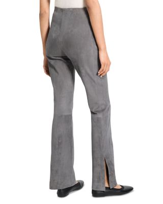 Suede Slit Hem Pants