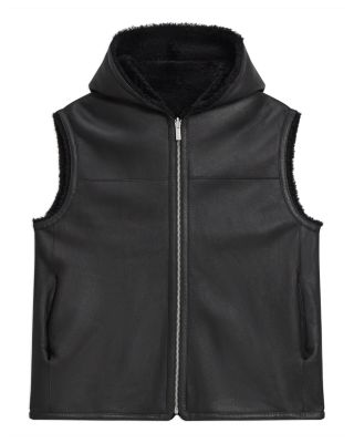 Hooded Shearling Vest