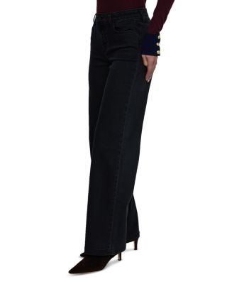 Scottie High Rise Wide Leg Jeans in Washed Black
