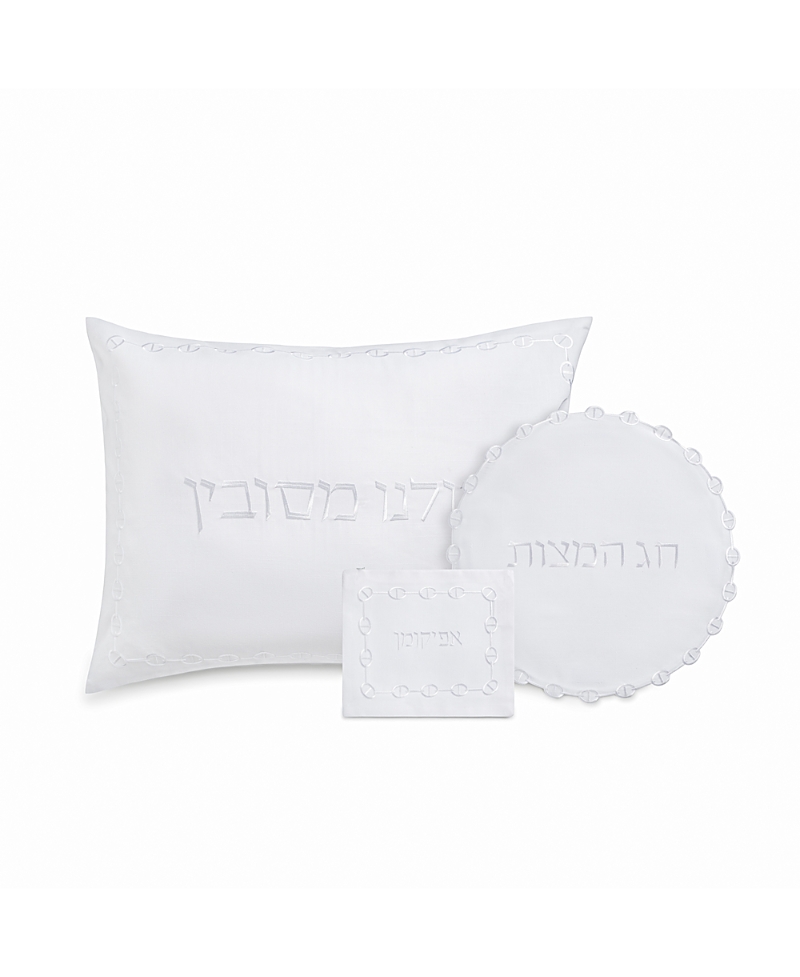 Domani Home Chain Link Pesach Set, 3 Piece In White
