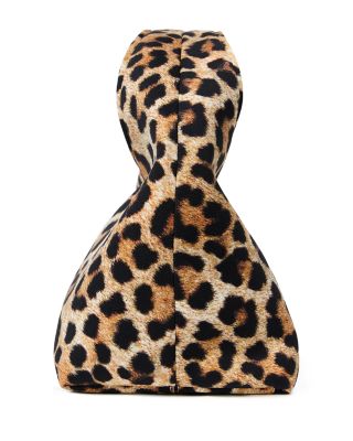 Kenzie Small Leopard Print Bucket Clutch