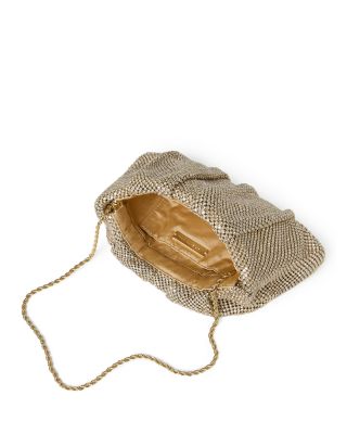 Serena Small Rhinestone Embellished Gathered Clutch