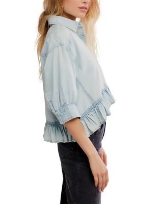 Bailey Ruffled Denim Shirt