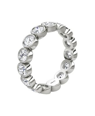  Bezel Eternity Band Ring  in 18K Gold, 2.4ctw Round Brilliant Lab Created Diamonds