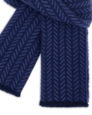 Herringbone Jacquard Wool Scarf