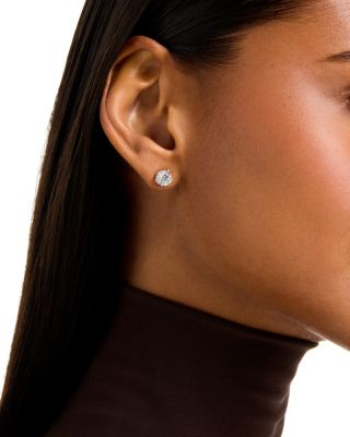 Luxe Collection Certified Lab Grown Diamond Hidden Halo Stud Earrings in Platinum, 2.0 tcw