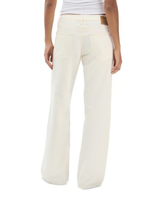 The Saige Low Rise Straight Jeans in Ecru