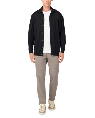 Wool Silk Cashmere Mock Neck Cardigan