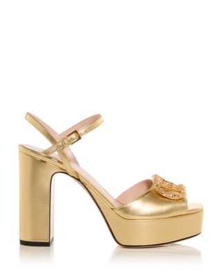 Women's VLogo Embellished Platform Sandals