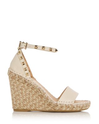 Women's Rockstud Espadrille Wedge Sandals