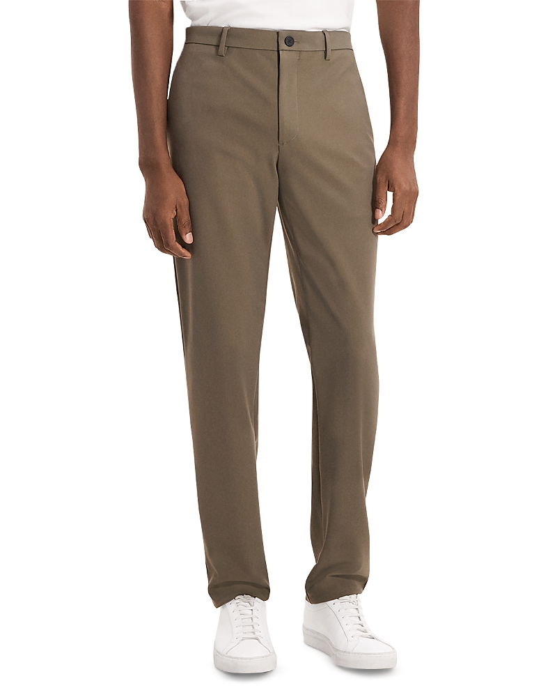 Theory Zaine Slim Straight Stretch Pants In Precision Ponte In Brown