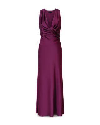 Cowl Neck Halter Gown