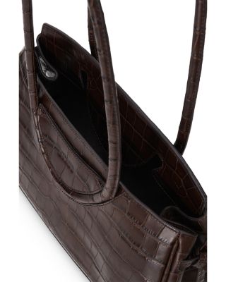 Maude Embossed Leather Shoulder Bag