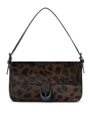 Harlow Leopard Print Calf Hair Shoulder Bag